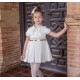 Naxos AW25 Girls cream/beige dress  7629
