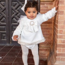 Naxos AW25 Girls cream/beige dress Set 7612