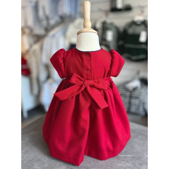 Pretty Originals AW25 Girls Red/cream short sleeve Dress BD02358E