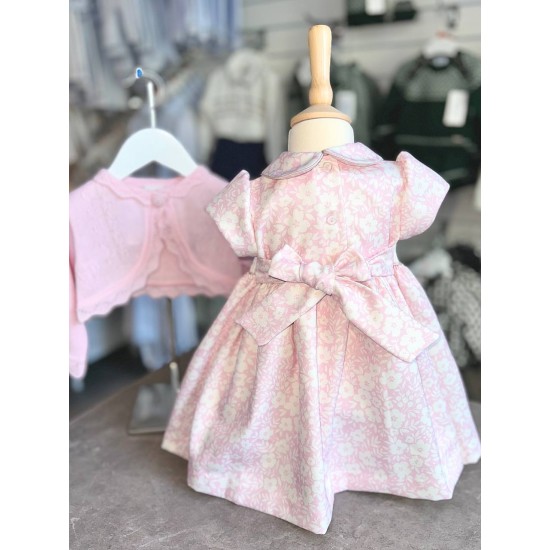 Pretty Originals AW25 Girls Pink Floral short sleeve Dress and Headband BD02353E Pretty Originals AW25 Girls Pink Floral short sleeve Dress and Headband BD02353E