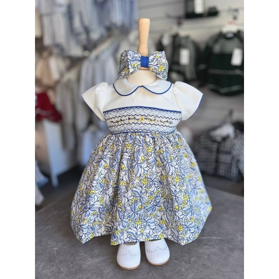 Pretty Originals AW25 Girls Floral Print dress and headband BD02343E Pretty Originals AW25 Girls Floral Print dress and headband BD02343E