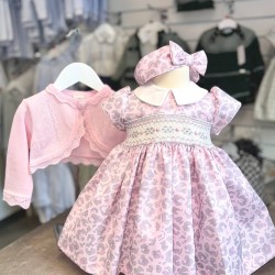 Pretty Originals AW25 Girls pink leopard short sleeve Dress and Headband BD02361E Pretty Originals AW25 Girls pink leopard short sleeve Dress and Headband BD02361E