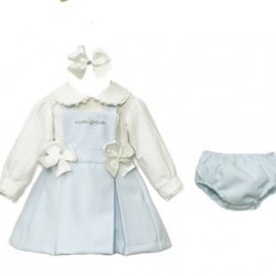 Pretty Originals AW25 Girls  blue/cream Dress & pants  MT02506E