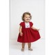 Pretty Originals AW25 Girls Red/cream short sleeve Dress BD02358E