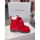 Pretty Originals Red Patent boots with Silver details UE31432E