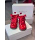 Pretty Originals Red Patent boots with Silver details UE31432E