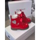Pretty Originals Red Patent boots with Silver details UE31432E