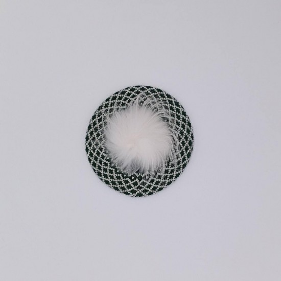 Rahigo AW25 Green/Cream Girls Pom-pom Beret 252106