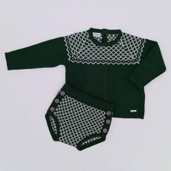 Rahigo AW25 Green/Cream Boys 2 pc set Shorts and Jumper 252112 Rahigo AW25 Green/Cream Boys 2 pc set Shorts and Jumper 252112