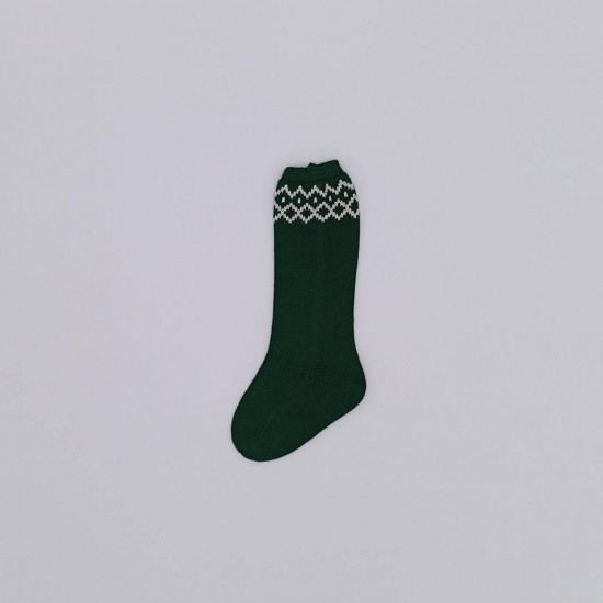 Rahigo AW25 Green/Cream Boys Socks 252115 Rahigo AW25 Green/Cream Boys Socks 252115