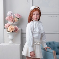 Rochy AW25 26756 Girls Ivory Skirt Set