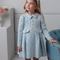 Rochy AW25 26722 Girls Blue Checked Dress 