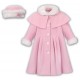 Sarah Louise AW25 C9500Z Girls Pink Coat with Matching Hat 