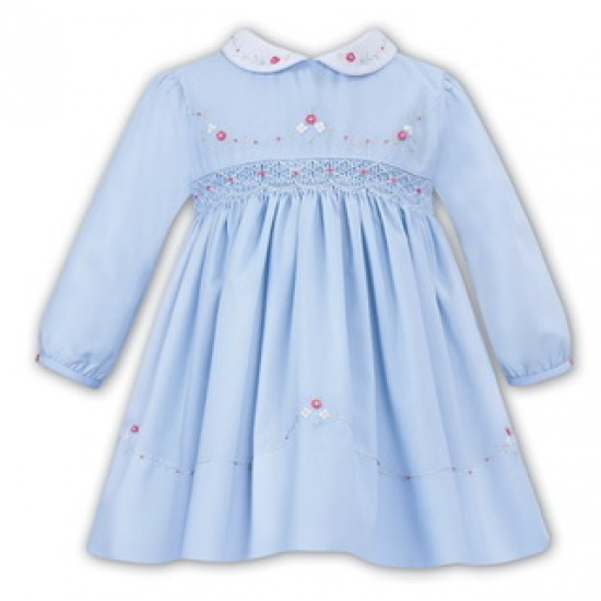 Sarah Louise AW25 C7100 Girls Powder Blue Dress