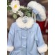 Sarah Louise AW25 Girls Blue Coat with Matching Hat SA25-215