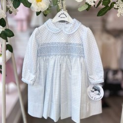 Sarah Louise AW25 Girls Blue Dress SA25-211