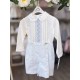 Sarah Louise AW25 Boys Blue Shirt and Short set SA25-208