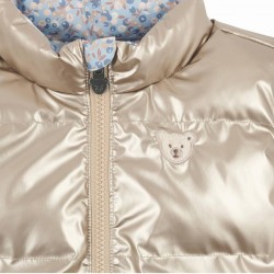 Steiff AW25 Girls Gold/Floral Reversible Vest L002522236