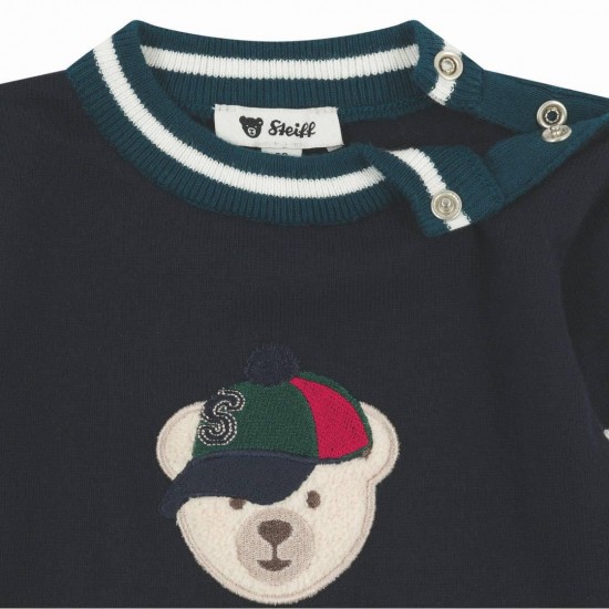 Steiff AW25 Boys Navy Longsleeve Romper L002523317