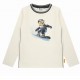 Steiff AW25 Boys Cream Longsleeved T-shirt and Navy Jogger Pants L002522115/L002522134