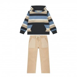 Steiff AW25 Boys Sesame Cord Pants and Stonewash Sweatshirt L002521139/L002522130