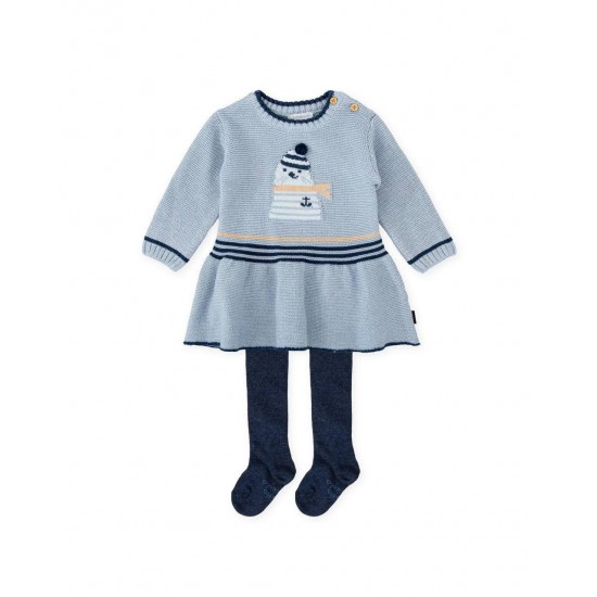 Tutto Piccolo AW25 2265 Porcelain Dress and Tights 