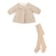 Tutto Piccolo AW25 1237 Girls Sand Dress with Tights