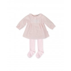 Tutto Piccolo AW25 2285 Pink Dress and Tights Tutto Piccolo AW25 2285 Pink Dress and Tights