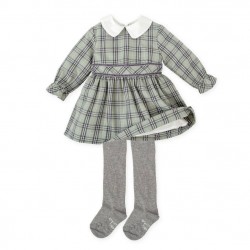 Tutto Piccolo AW25 Dress and Tights - Grey 2238 Tutto Piccolo AW25 Dress and Tights - Grey 2238