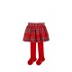 Tutto Piccolo AW25 Girls White/Red Blouse and Skirt& tights Set 3042/3673