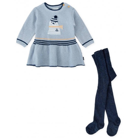 Tutto Piccolo AW25 2265 Porcelain Dress and Tights 