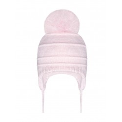 Pom Pom Envy Single Cable Pink Hat with Pom Pom Pom Pom Envy Single Cable Pink Hat with Pom Pom