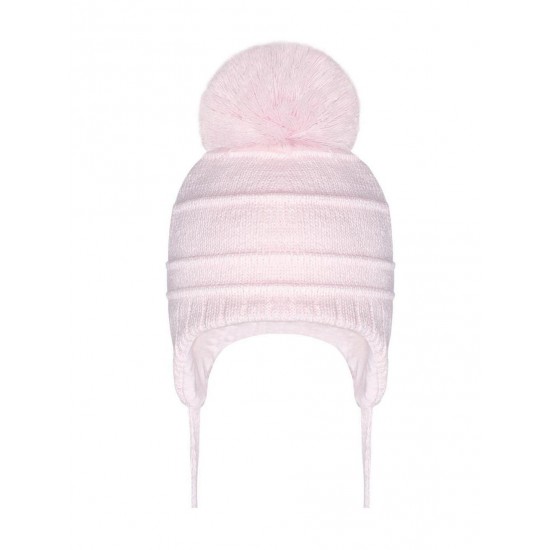 Pom Pom Envy Single Cable Pink Hat with Pom Pom