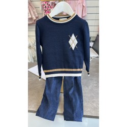 Bimbalo boys navy blue jumper set 8358
