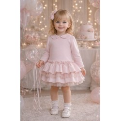 Bimbalo girls pink frill dress