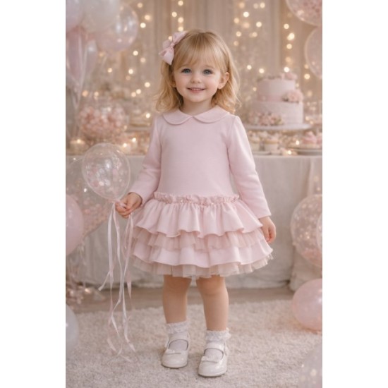 Bimbalo girls pink frill dress