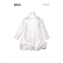 Bimbalo girls white dress with bows