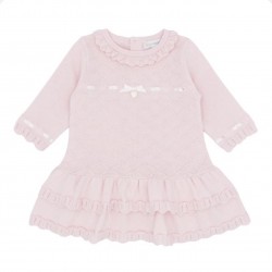 Blues Baby girls pink knitted dress BB3147