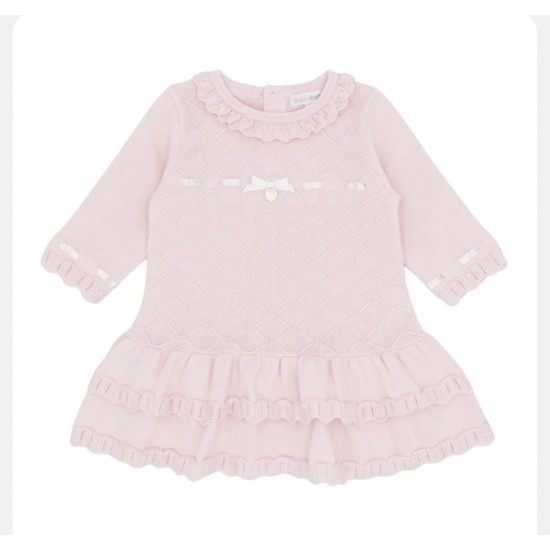 Blues Baby girls pink knitted dress BB3147