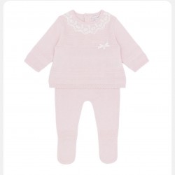Blues Baby girls knitted top and legging set BB3149