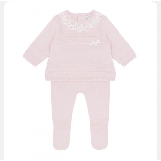 Blues Baby girls knitted top and legging set BB3149