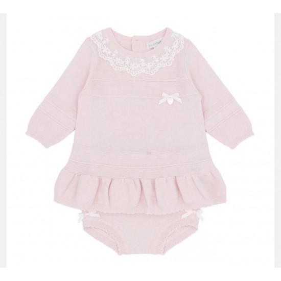 Blues Baby girls pink knitted jam pant set BB3151