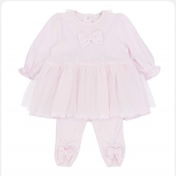 Blues Baby Girls Pink Dress And Legging Set AW26 BB3202