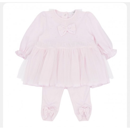 Blues Baby Girls Pink Dress And Legging Set AW26 BB3202