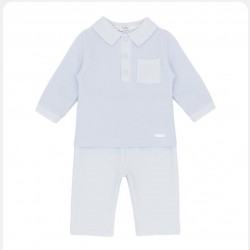 Blue Baby Boys Blue Polo Set AW26 BB3227 Blue Baby Boys Blue Polo Set AW26 BB3227