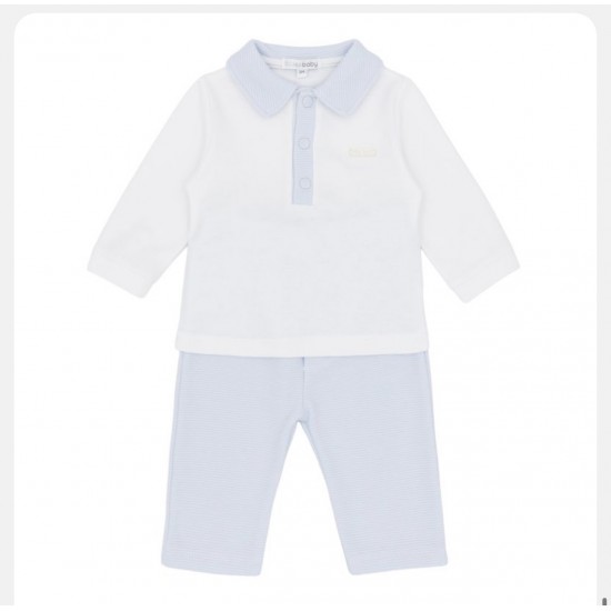 Blue Baby Boys Blue Polo Set AW26 BB3231 Blue Baby Boys Blue Polo Set AW26 BB3231