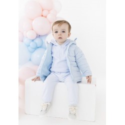 Blue Baby Boys Blue Quilted Puffa Jacket AW26 BB3249 Blue Baby Boys Blue Quilted Puffa Jacket AW26 BB3249