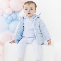 Blue Baby Boys Blue Quilted Puffa Jacket AW26 BB3249