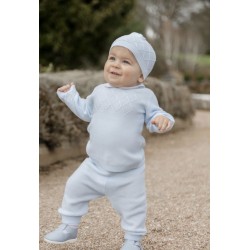 AW26 Emile et Rose Pale Blue Diamond Design trousers and top and hat 6521BP