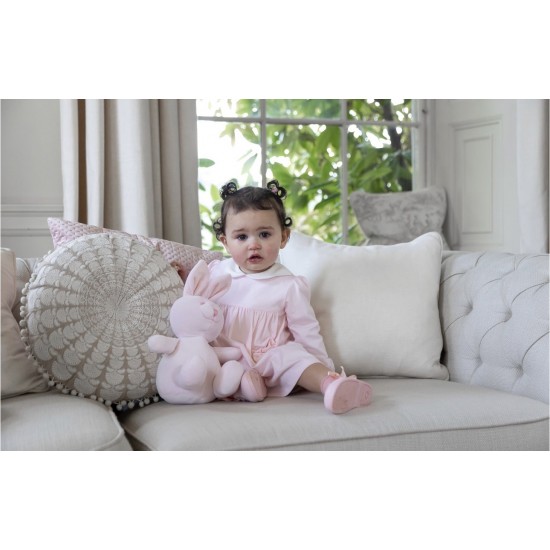Emile et Rose AW26 Jersey Dress Pale Pink with scalloped collar 8482PP Emile et Rose AW26 Jersey Dress Pale Pink with scalloped collar 8482PP
